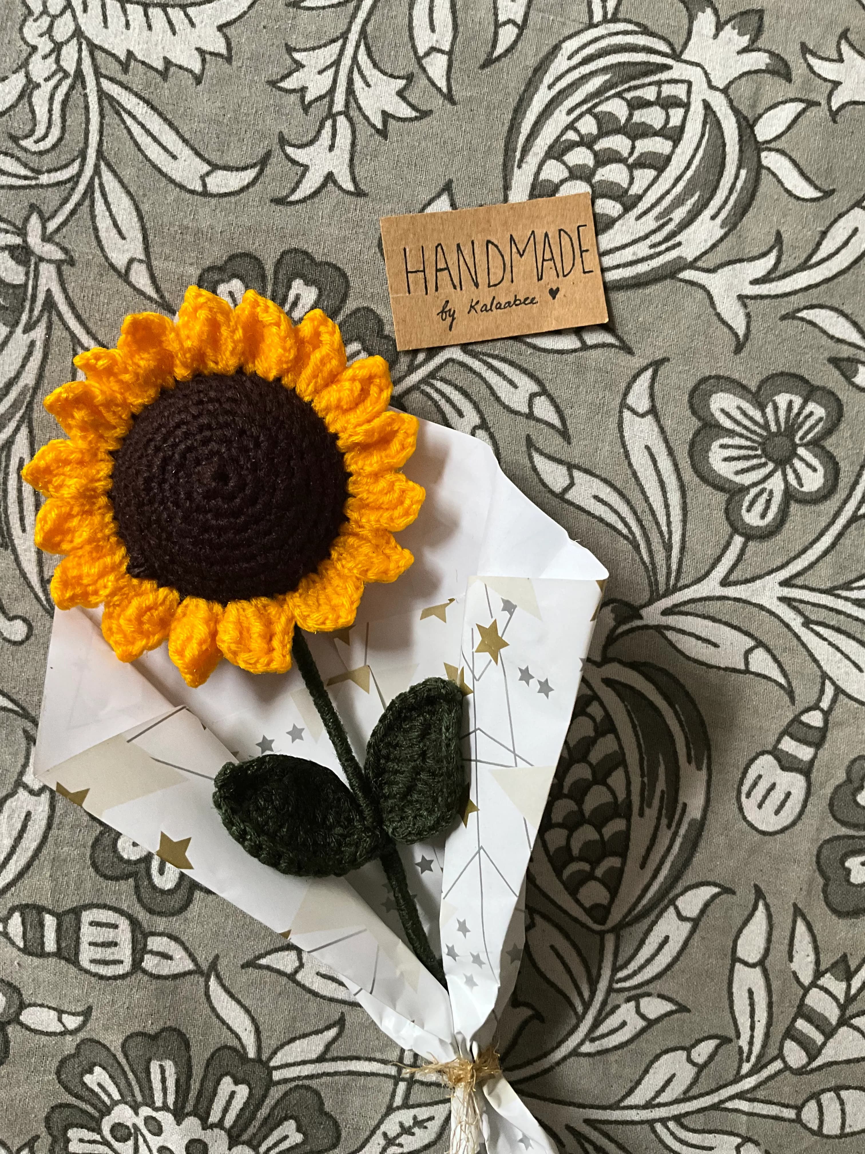 Handcrafted crochet sunflower bouquet 